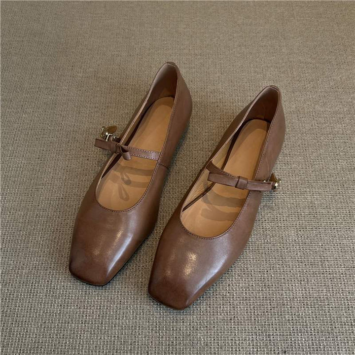 Damen Mary Jane Ballerinas mit edlem Riemenverschluss und komfortabler Sohle Drune