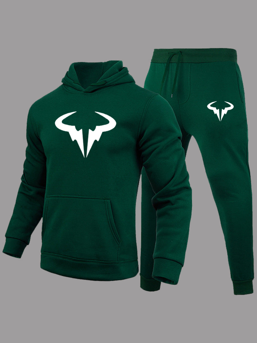 Herren stylisches Kapuzenanzug mit hochmodernem Logo Drune
