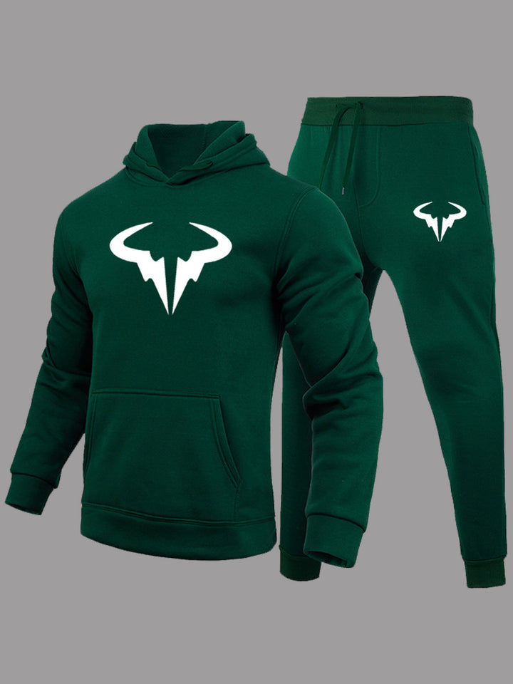 Herren stylisches Kapuzenanzug mit hochmodernem Logo Drune