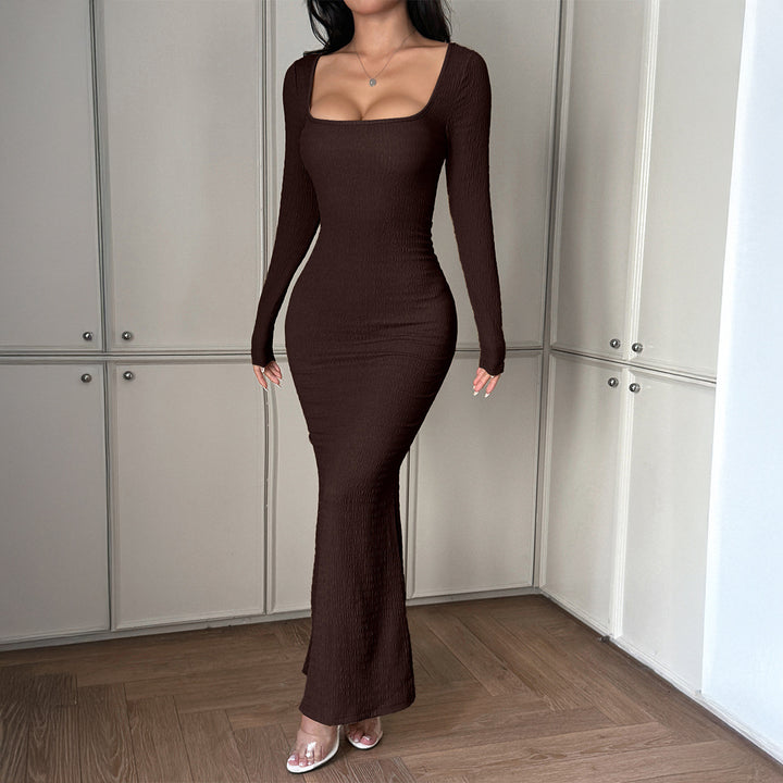 Damen Figurbetontes Midi-Kleid Drune