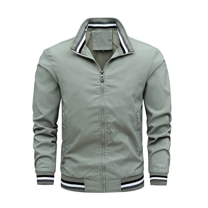 Herren modische Sportjacke mit strukturiertem Kragen Drune