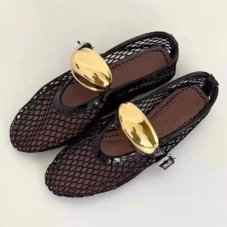 Damen Netzschuhe mit verstellbarem Riemen und atmungsaktivem Obermaterial Drune