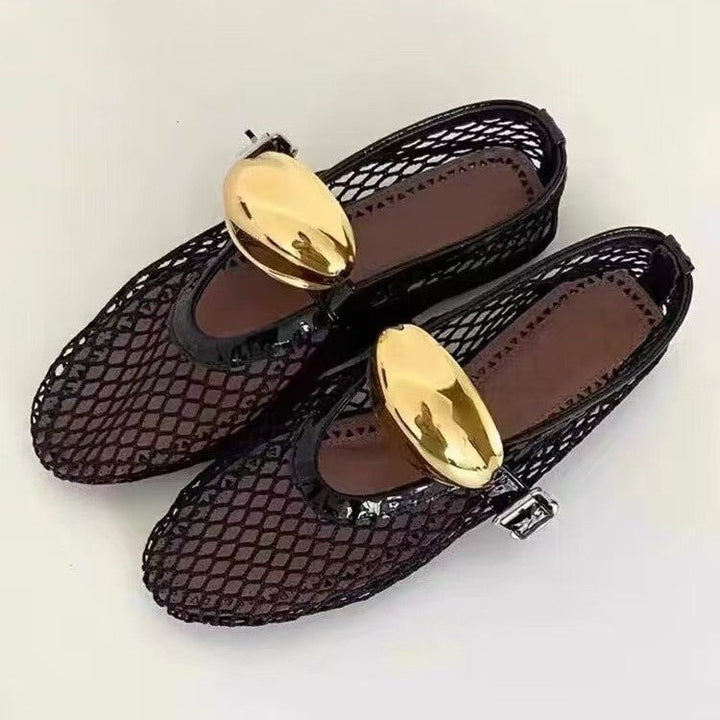 Damen Netzschuhe mit verstellbarem Riemen und atmungsaktivem Obermaterial Drune