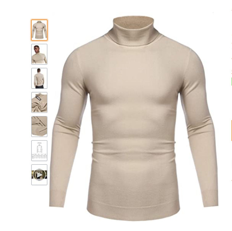 Herren hochabschließender Rollkragenpullover Drune