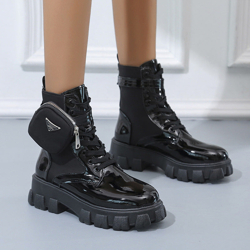 Damen High-Top Stiefel mit robustem Sohlendesign und praktischem Reißverschluss Drune
