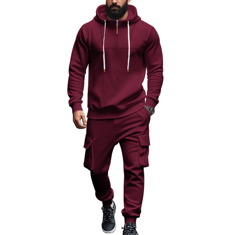 Herren Kapuzensweatshirt und Cargo-Hose Set Drune