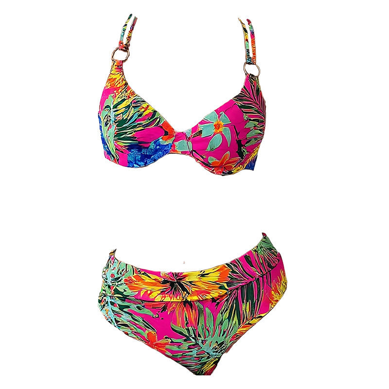 Damen Bikini-Set mit geschlossenen Cups und elegantem Ringdetail Drune