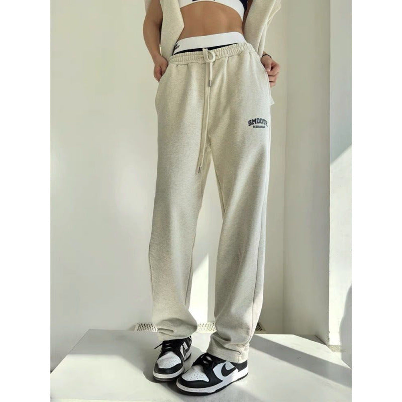 Damen Set mit cropped Sweatshirt und bequemen Jogginghosen Drune