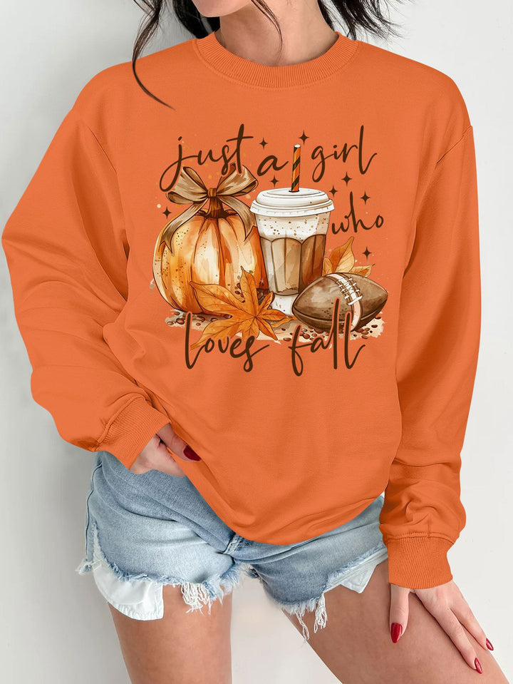 Damen Sweatshirt mit herbstlichem Motiv und inspirierendem Druck Drune