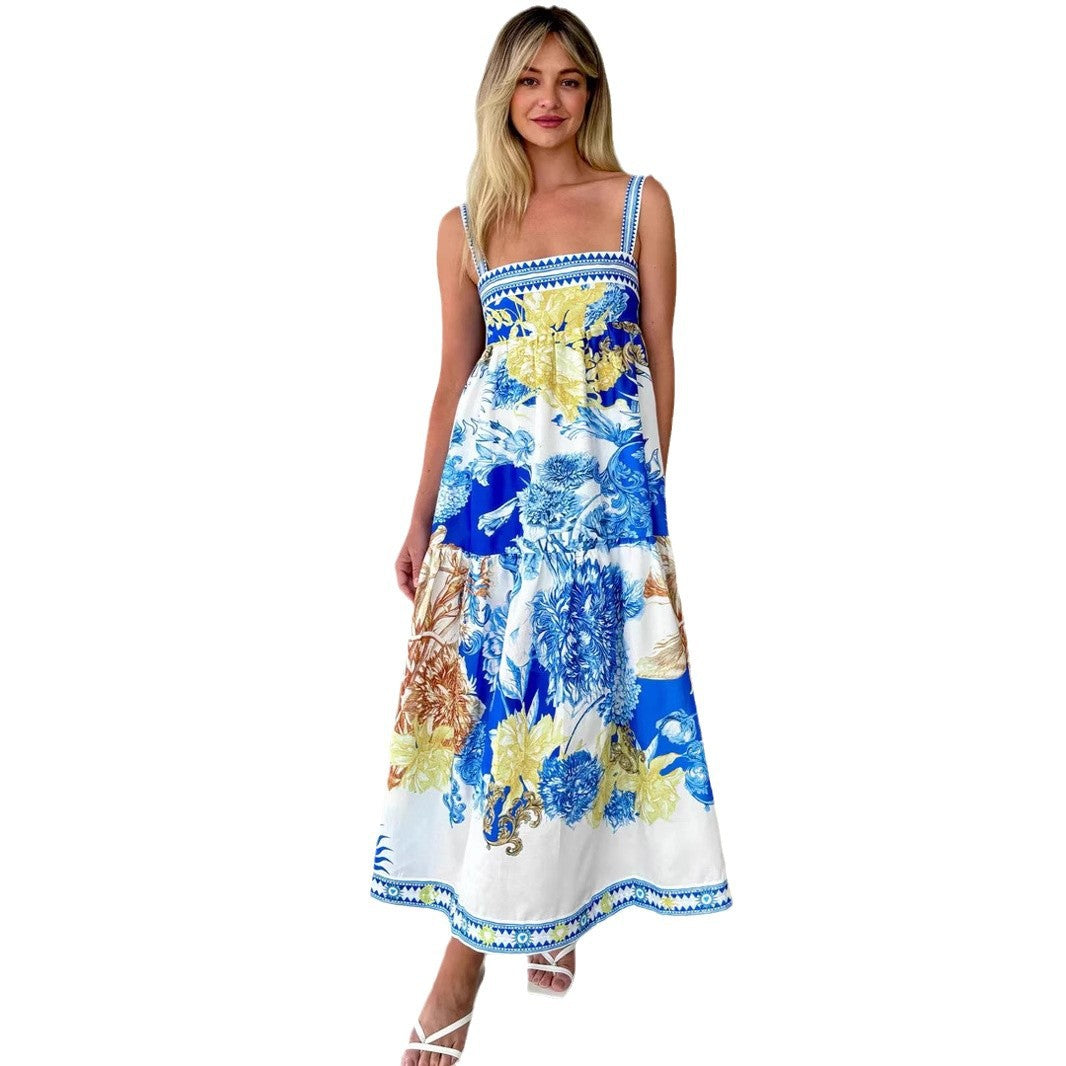 Damen Maxikleid mit floralem Design und luftiger Passform Drune