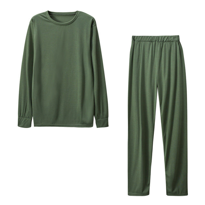 Damen Langarm Schlafanzug Set mit elastischen Hosen Drune