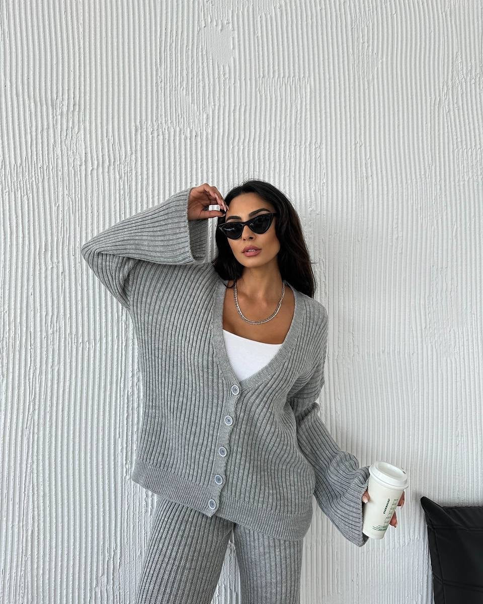 Damen Strickpullover mit weit geschnittenen Ärmeln Drune