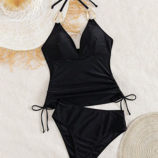 Damen Tankini mit Raffungen und verstellbaren Trägern Drune