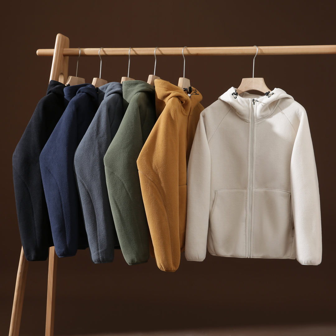 Damen Fleecejacke mit innovativem Kapuzen-Design und praktischen Taschen Drune