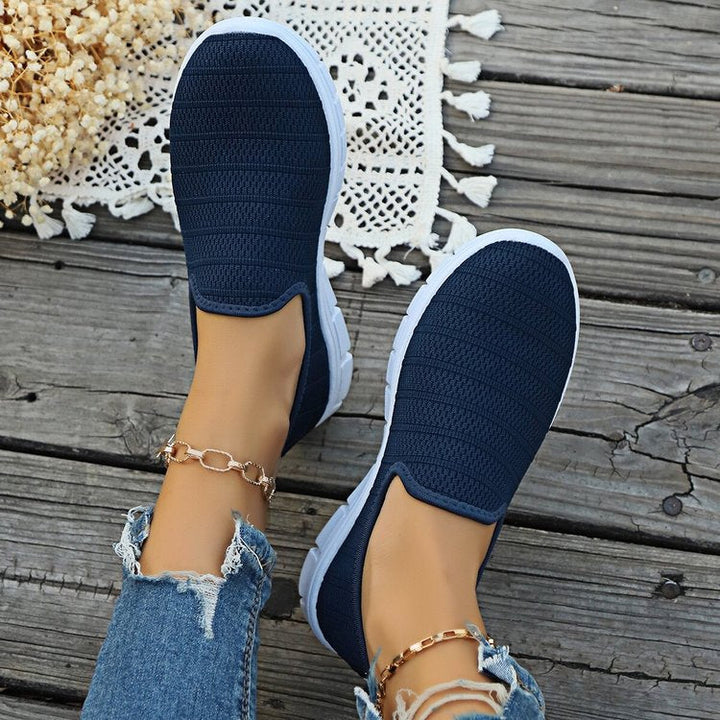 Damen Slip-On Sneakers mit atmungsaktiver Oberflächenstruktur und rutschfester Sohle Drune