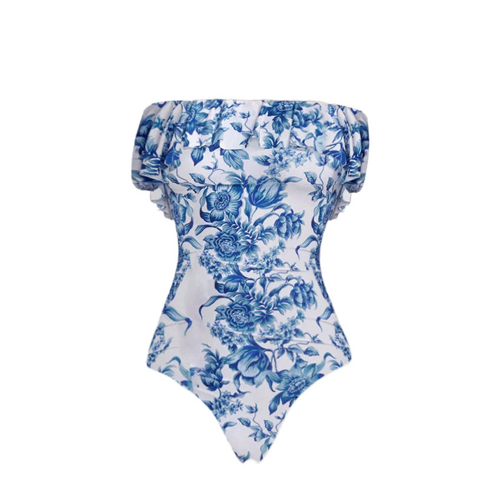 Damen Floral Druck Bikini Drune