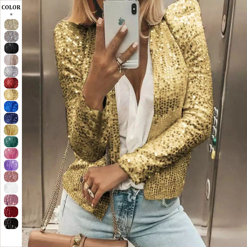 Damen Glitzernde Strickjacke Drune