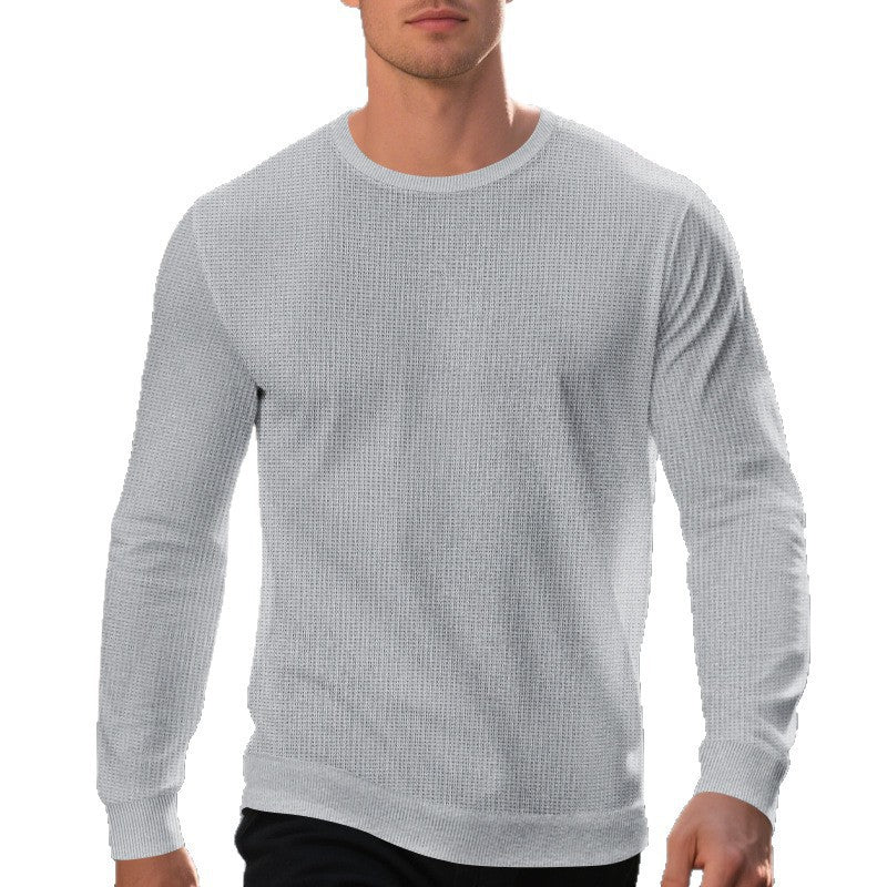 Herren lässiger Rundhalspullover mit strukturiertem Design Drune