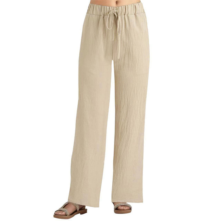 Damen Bequeme weite Leinenhose Drune