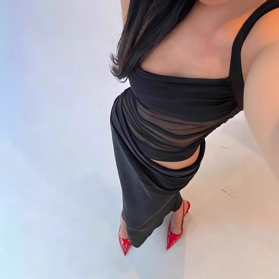 Damen Elegantes Slip Dress mit asymmetrischem Schnitt Drune
