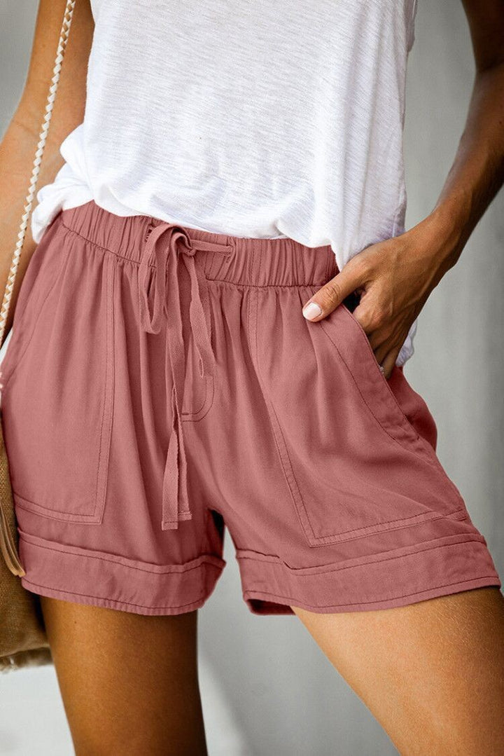 Damen Bequeme Sommer-Shorts mit elastischem Bund und praktischen Taschen Drune