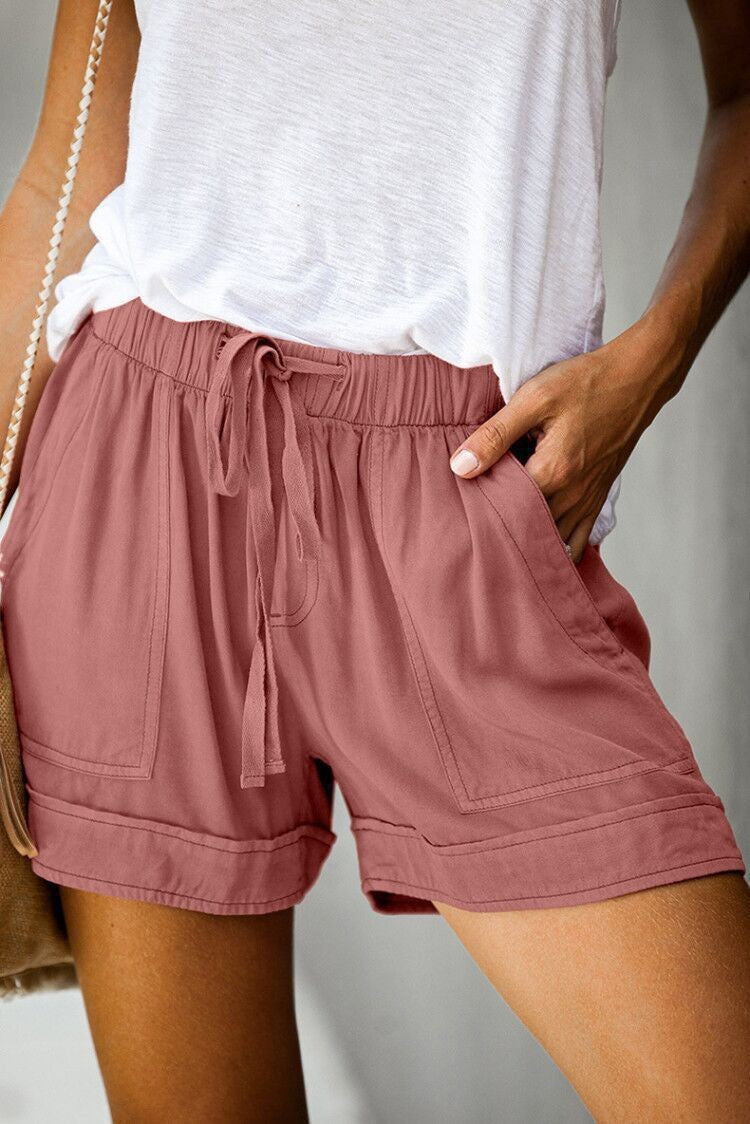 Damen Bequeme Sommer-Shorts mit elastischem Bund und praktischen Taschen Drune