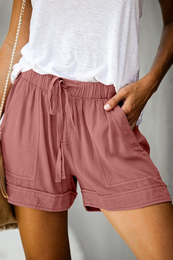 Damen Bequeme Sommer-Shorts mit elastischem Bund und praktischen Taschen Drune