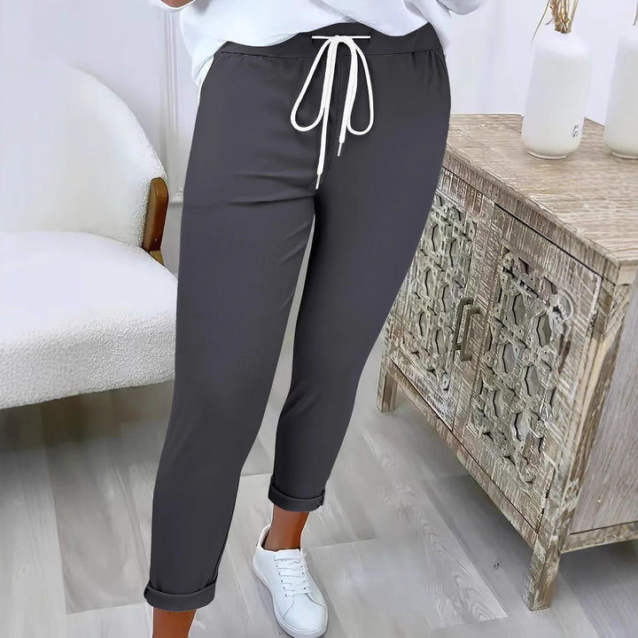 Damen Bequeme Freizeithose mit verstellbarem Taillenbund und lässigem Schnitt Drune