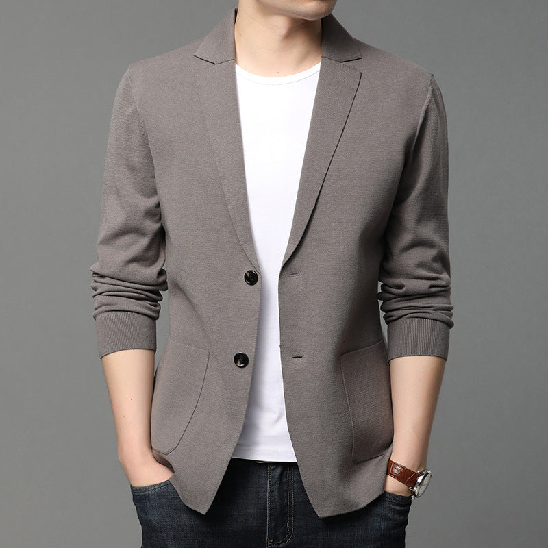Herren Strickblazer mit eleganten Knopfdetails und praktischen Taschen Drune