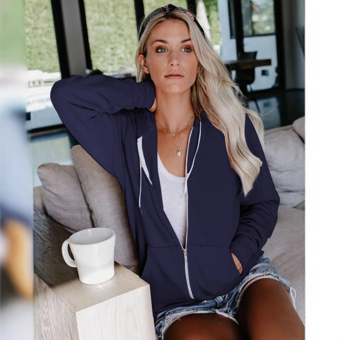 Damen Bequeme Kapuzenjacke mit klassischem Schnitt und praktischen Taschen Drune