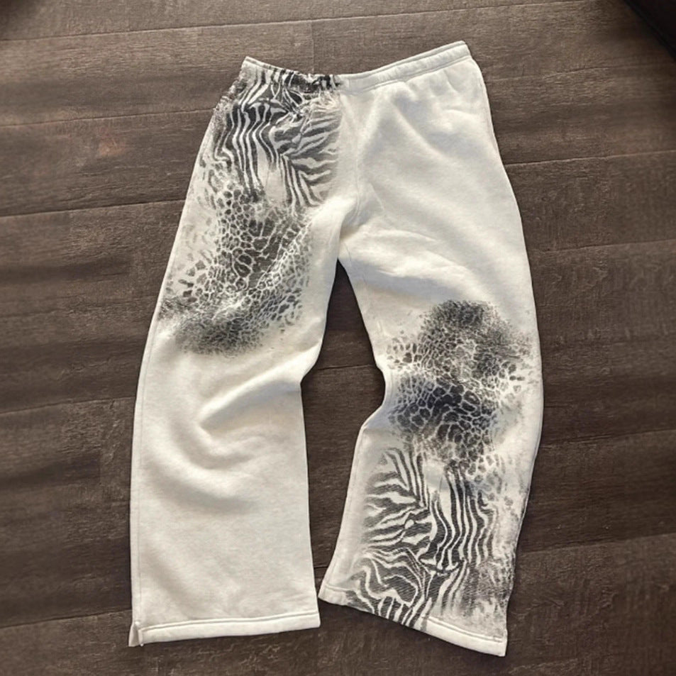 Damen Freizeithose mit kreativem Tiermuster Drune