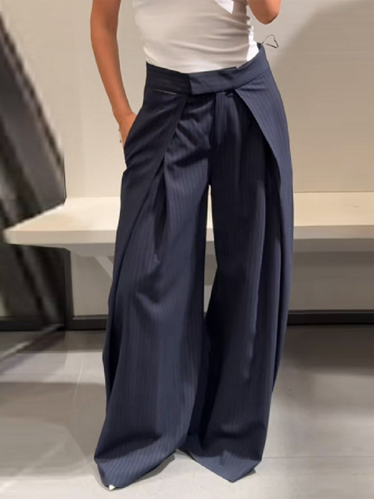 Damen elegante weite Stoffhose Drune
