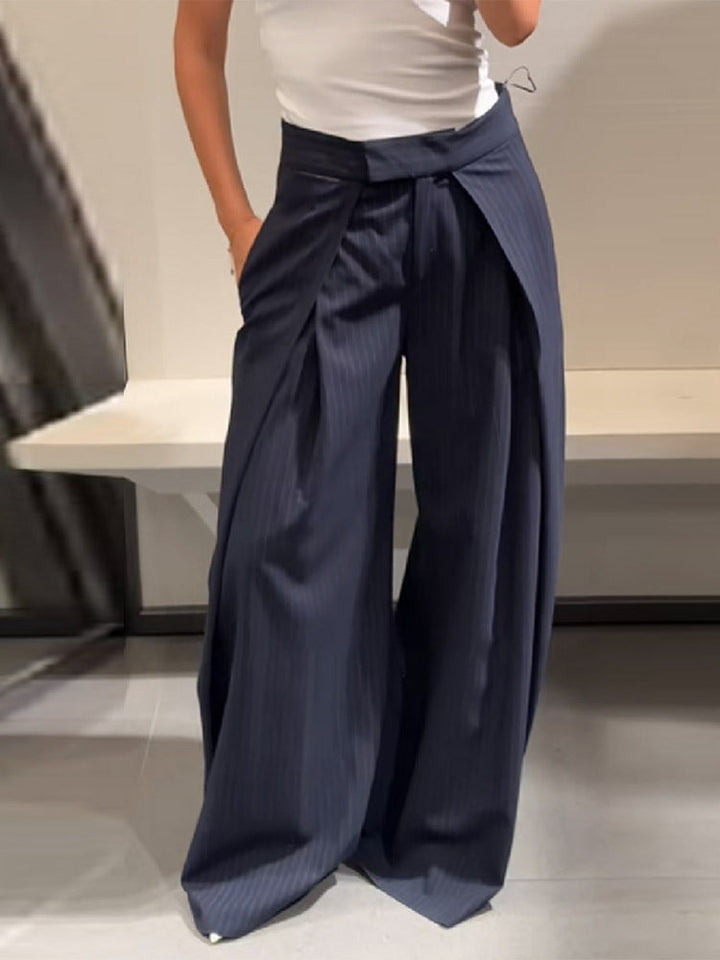 Damen elegante weite Stoffhose Drune