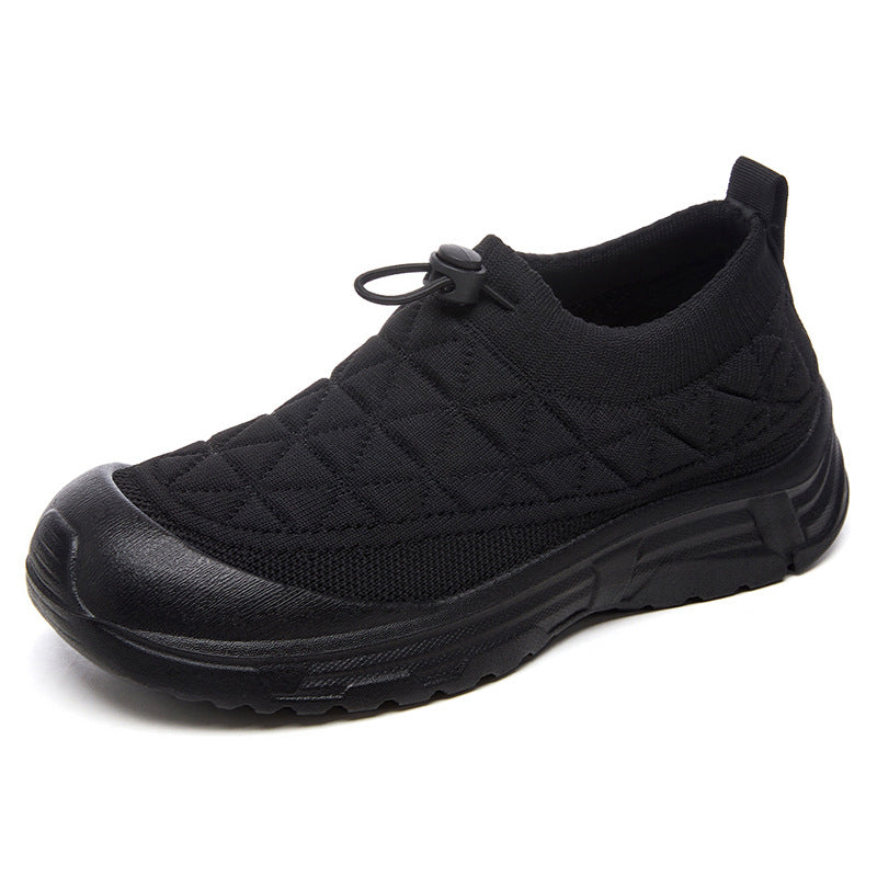 Damen nan gesteppter Slip-On Winterhalbschuh mit Quick-Lock Kordelzug, elastischem Schaft und rutschfester Profillaufsohle Drune