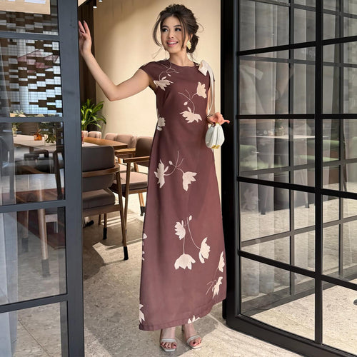 Damen Maxi-Kleid mit floralem Design Drune
