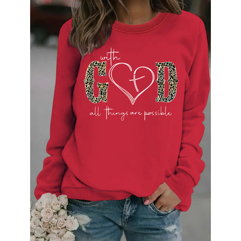 Damen Sweatshirt mit kreativem Modedesign und motivierender Botschaft Drune