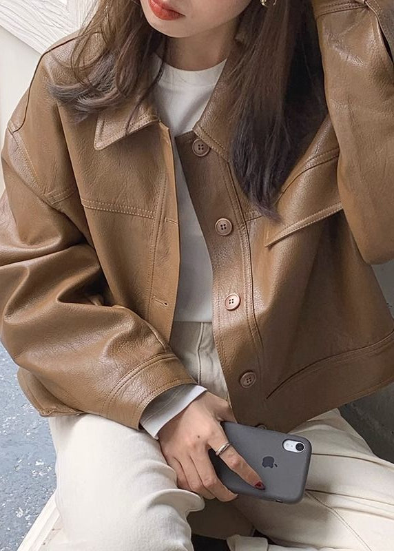 Drune | Ridge – Kunstleder Cropped Jacke