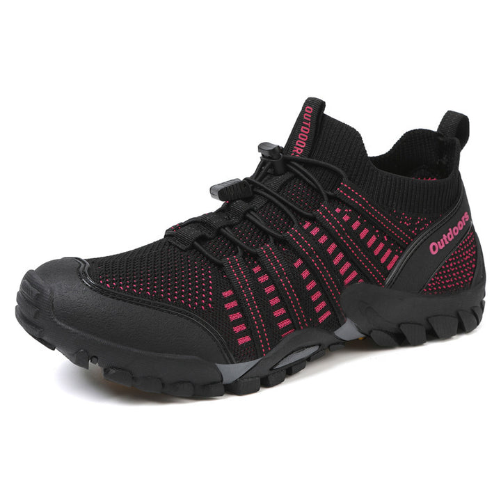 Unisex nan knöchelhoher Funktions-Sneaker mit Schutzkappe, Schnellzugverschluss und profilierter Gummisohle Drune