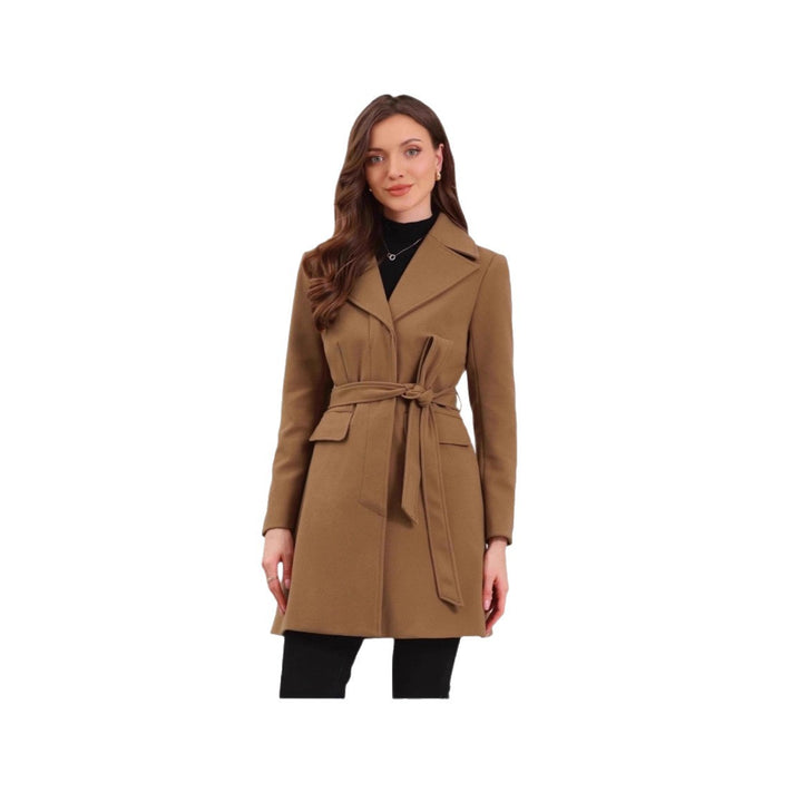 Damen elegante Übergangsjacke mit modernem Kragen und Knopfverschluss Drune