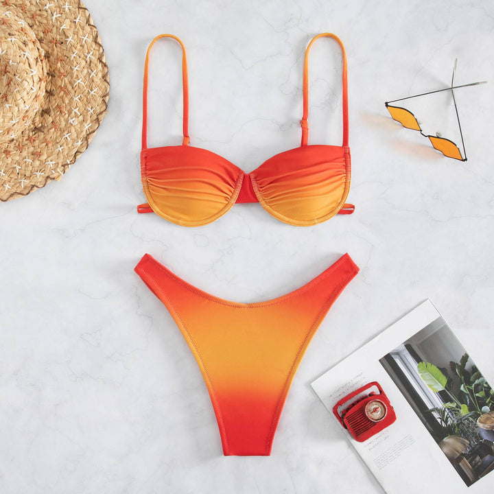 Damen Bikini-Set mit gepaddetem Oberteil und figurschmeichelndem Schnitt Drune