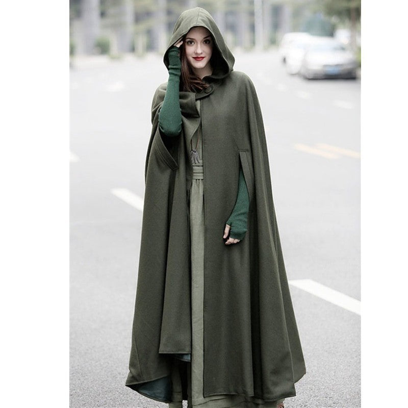 Damen Kapuzenumhang mit elegantem Schnitt Drune