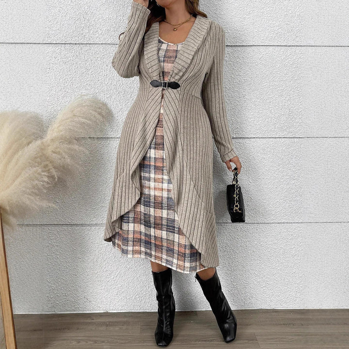 Damen Strickjacke mit asymmetrischem Saum und tailliertem Design Drune