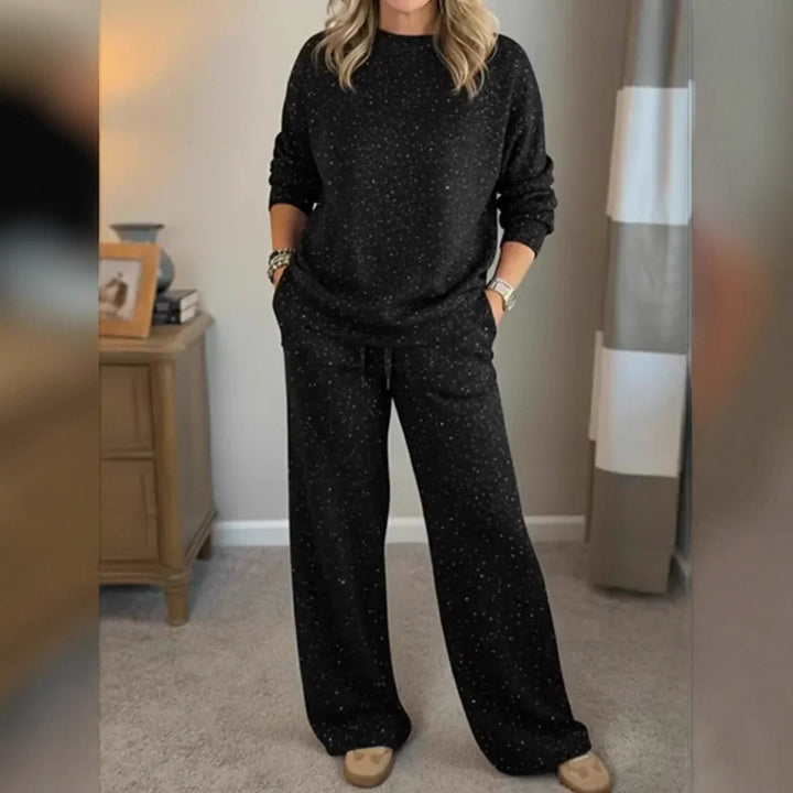 Damen Lässiges Lounge-Set aus weichem Material mit weitem Schnitt Drune