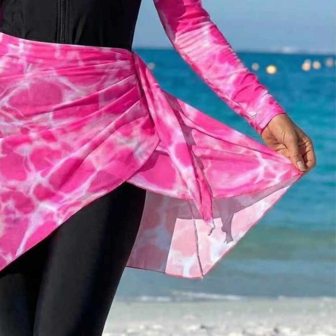 Damen modischer Rashguard mit Wickelrock Drune
