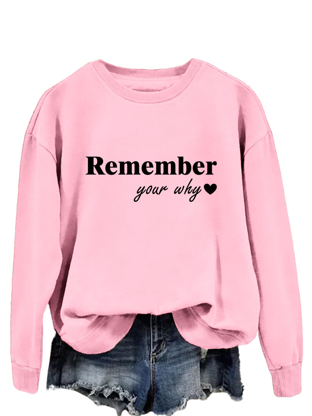 Damen Sweatshirt mit motivierendem Aufdruck und lässigem Schnitt Drune