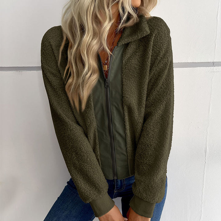 Damen kuschelige Fleecejacke Drune