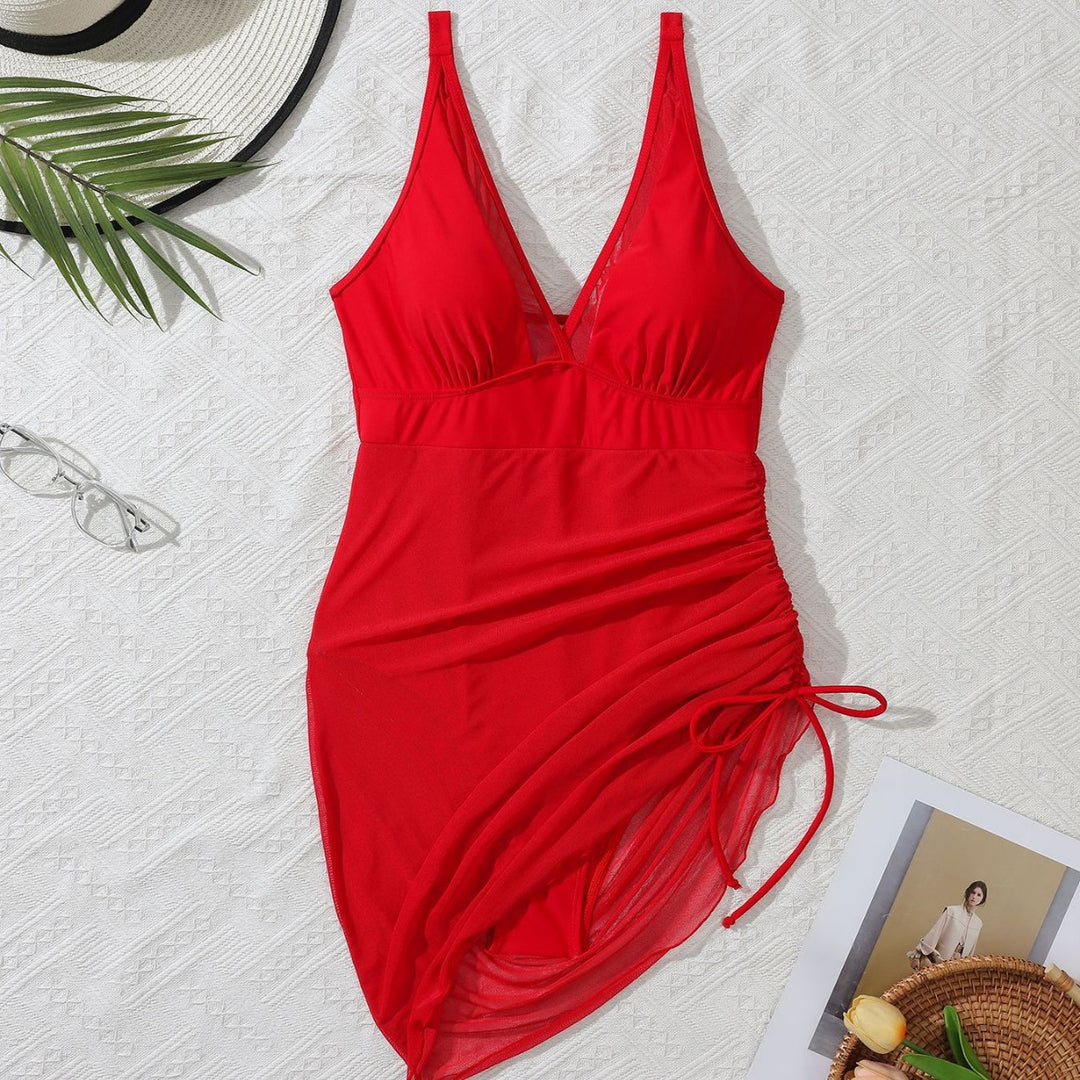 Damen Badeanzug mit verstellbarem Wickelrock Drune