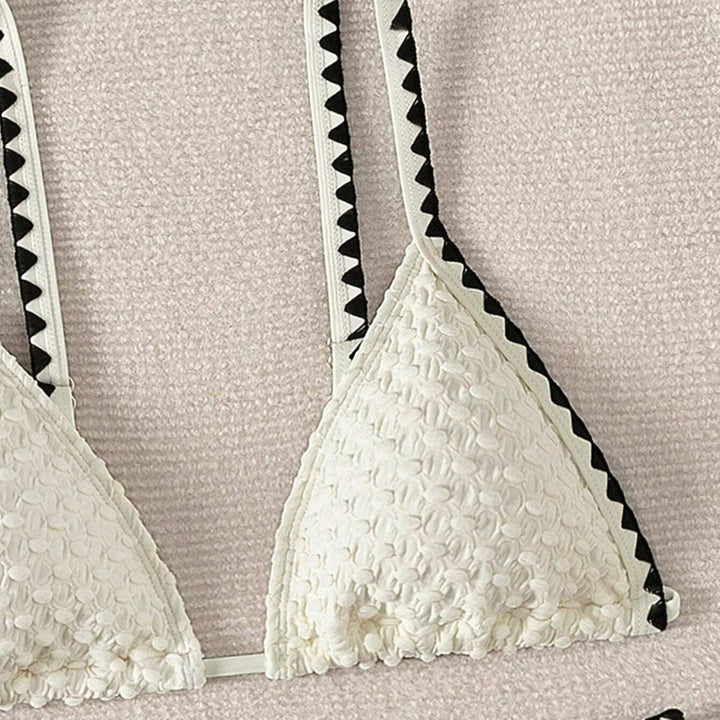 Damen Triangel-Bikini mit raffiniertem Häkelmuster Drune