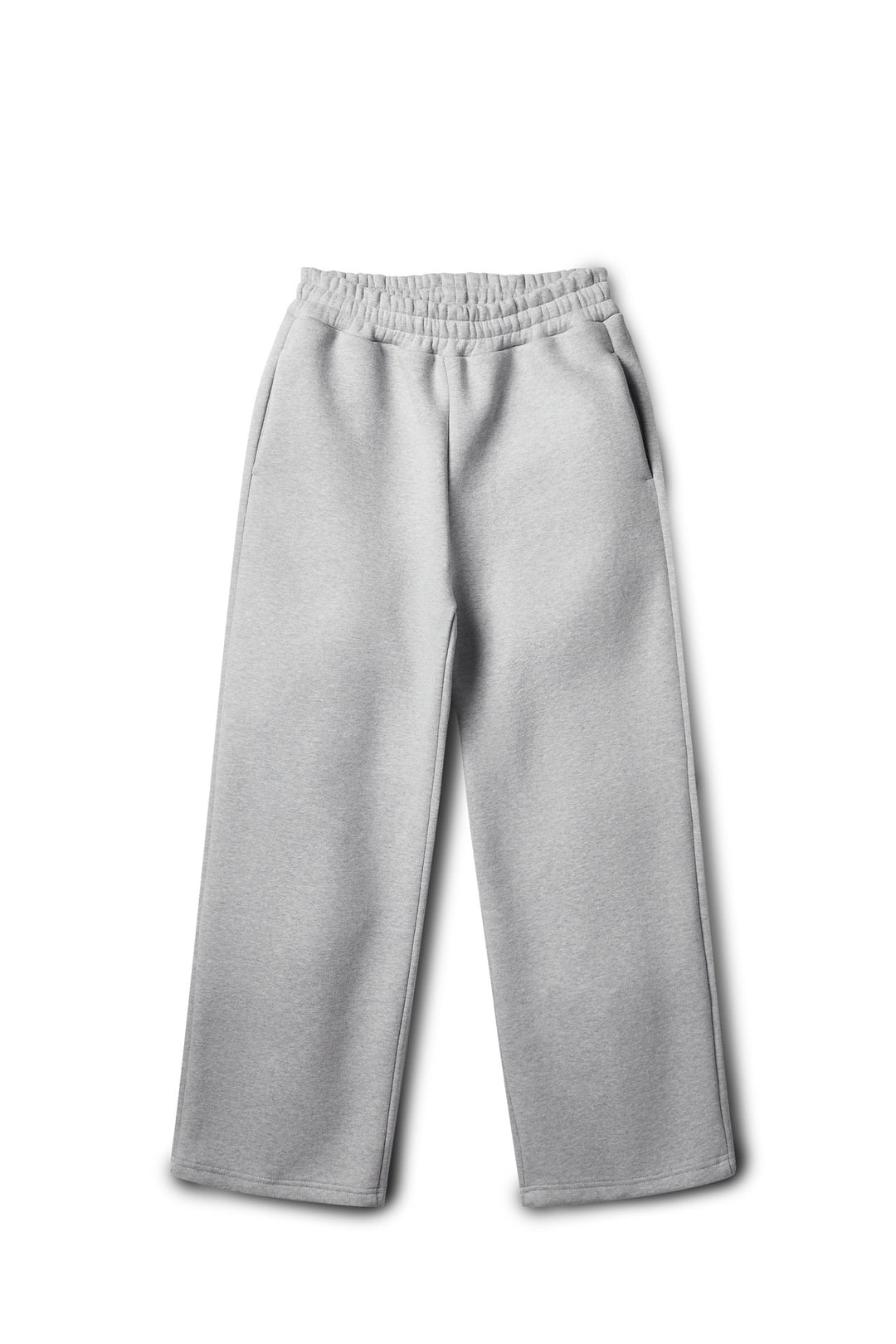 Damen nan weite High‑Waist Loungehose mit hohem Komfortbund, verdeckten Seitentaschen und geradem Bein Drune