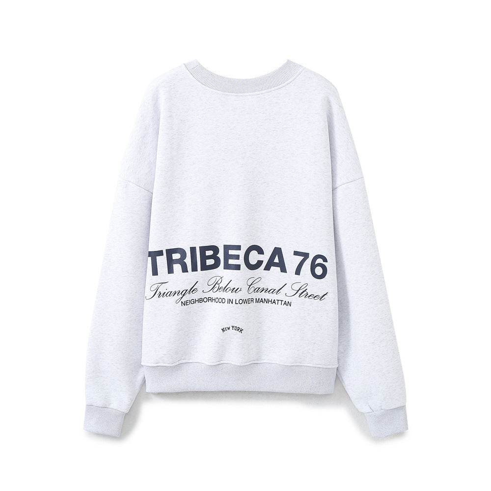 Damen Sweatshirt mit trendy New York Aufdruck Drune